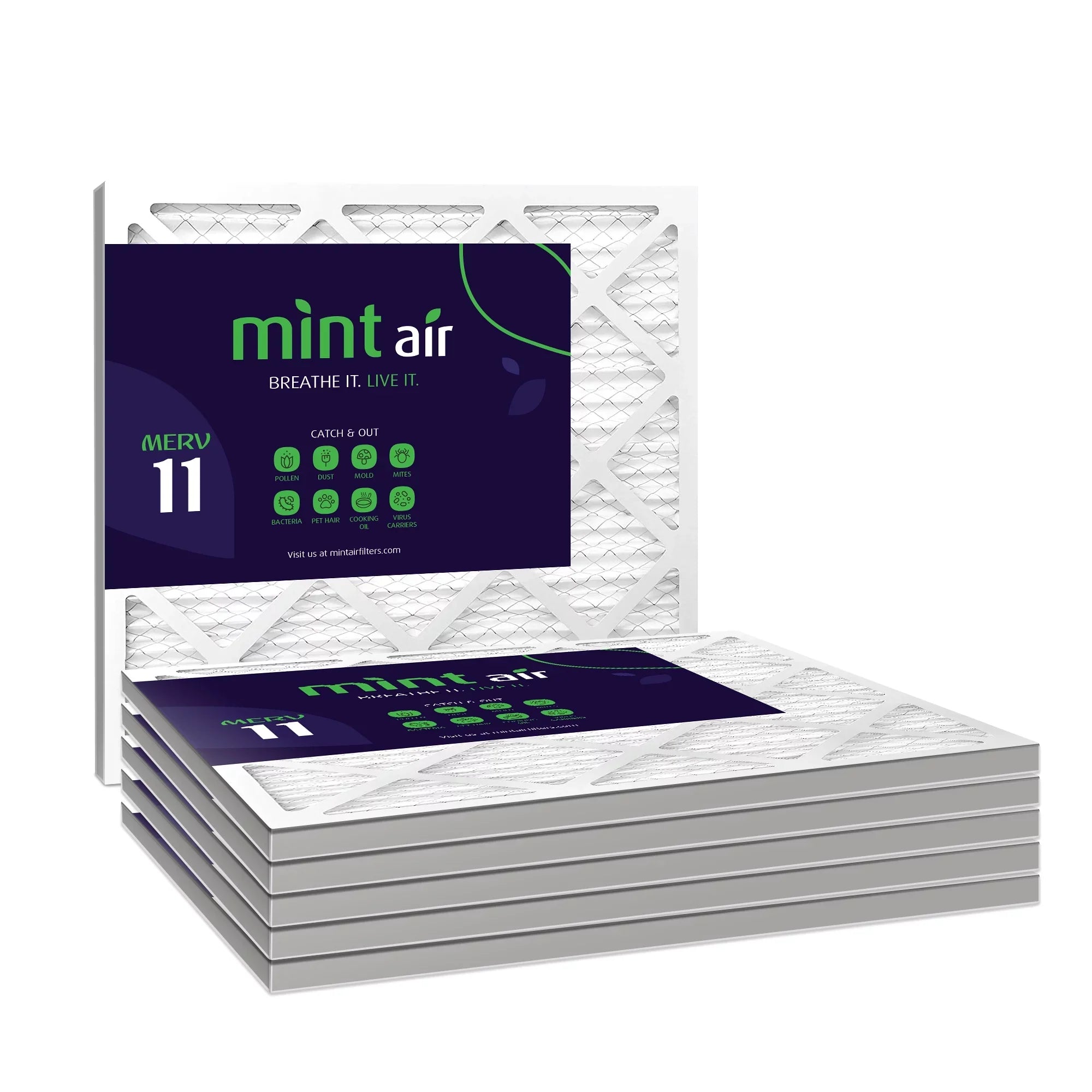 Filter, Air MPR AC 6-Pack Filters, MERV 1000, 11, Simply Furnace 20x25x1 Air Filter,