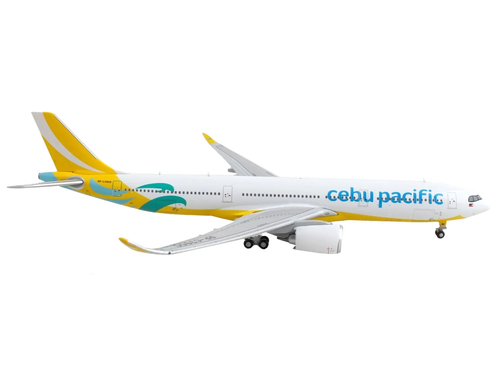 and Yellow A330-900 Commercial Airbus Pacific" White Diecast 1/400 "Cebu Model Airplane GeminiJets by Aircraft
