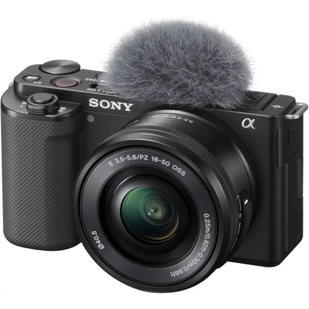 Transcend |16-50mm Camera Card + ZV-E10 Bag Memory (Black) Sony Cleaning + with Flexible Lens (5 Items) Camera Mirrorless Tripod Kit 64GB Bundle +