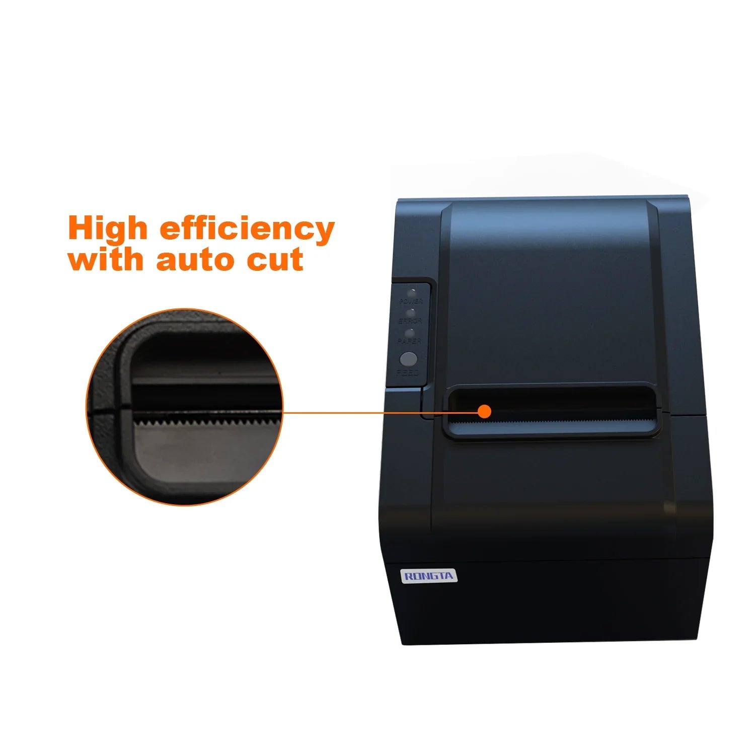 Printer, Auto Receipt Printer Drawer,USB Cash Printer, Kitchen Support with RONGTA USB Interface Optional (RP326) 80mm Cutter POS Ethernet Thermal for Restaurant Windows/Mac/Linux Serial