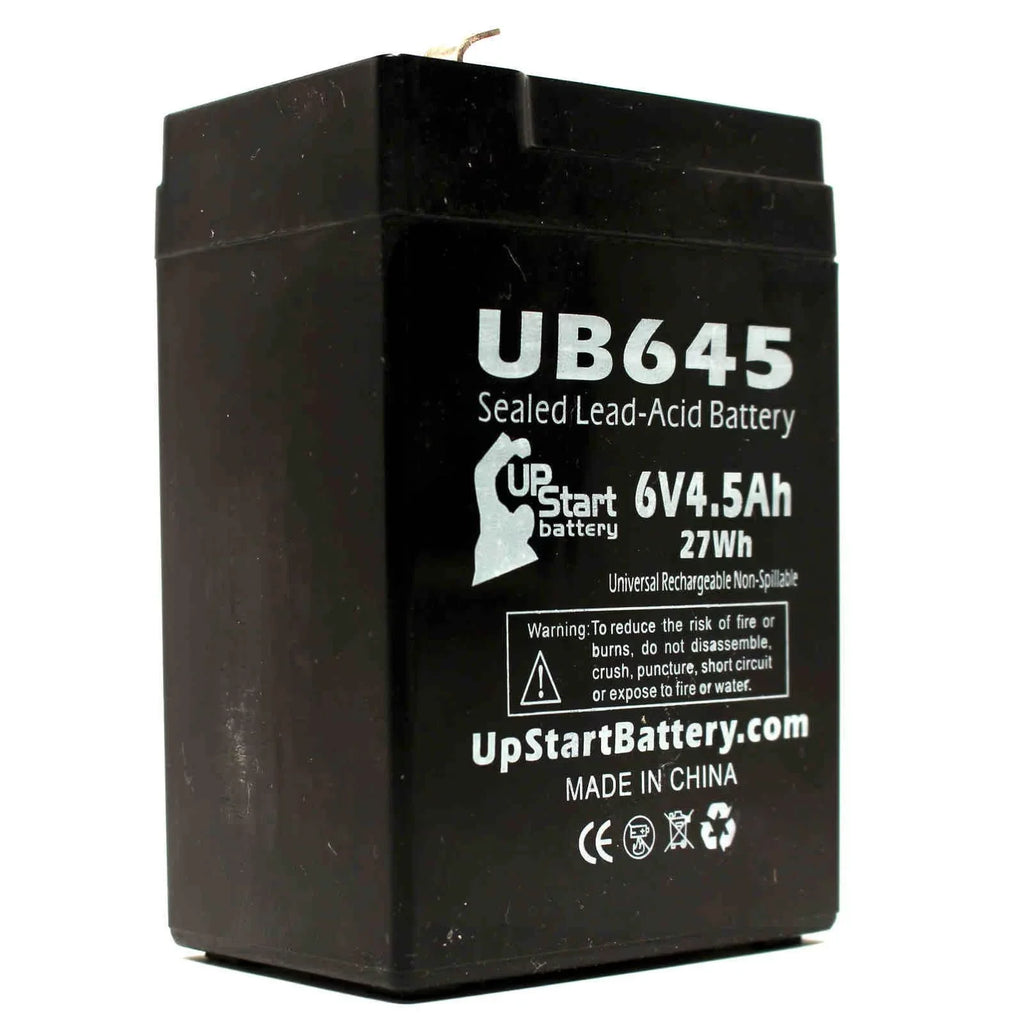 Acid F1 Replacement Battery Includes - (6V, BCPRO to 5x Lead AGM, UB645 850 Terminal, SLA) 10 Universal 4500mAh, Terminal Tripp 4.5Ah, Adapters Lite F1 - Sealed Pack F2 Battery - Compatible