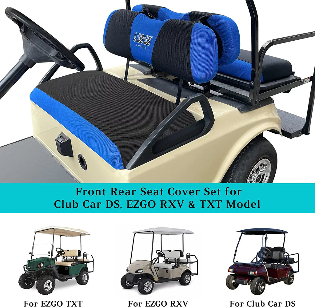 EZGO 10L0L Blue 2000-up for & DS Golf Cover Cart RXV TXT Set Club Front Seat Rear Car Black