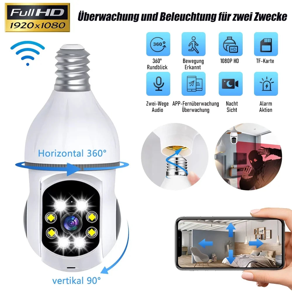 Detection, Cameras Camera, Vision with Bulb Security Home WiFi Kepeak Clear Motion