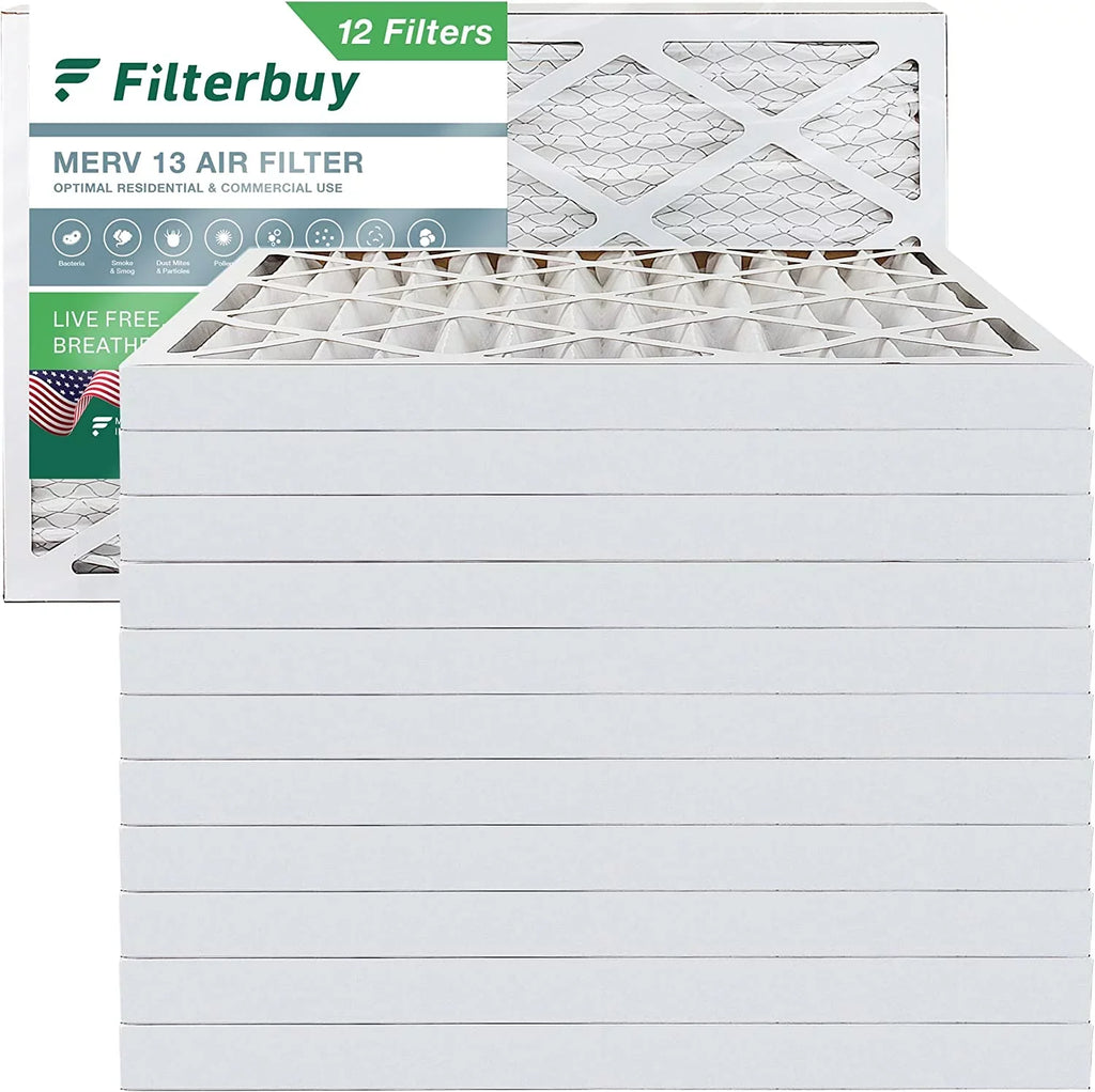 (12-Pack) 16x36x2 Pleated 13 MERV Filterbuy AC Air HVAC Furnace Filters