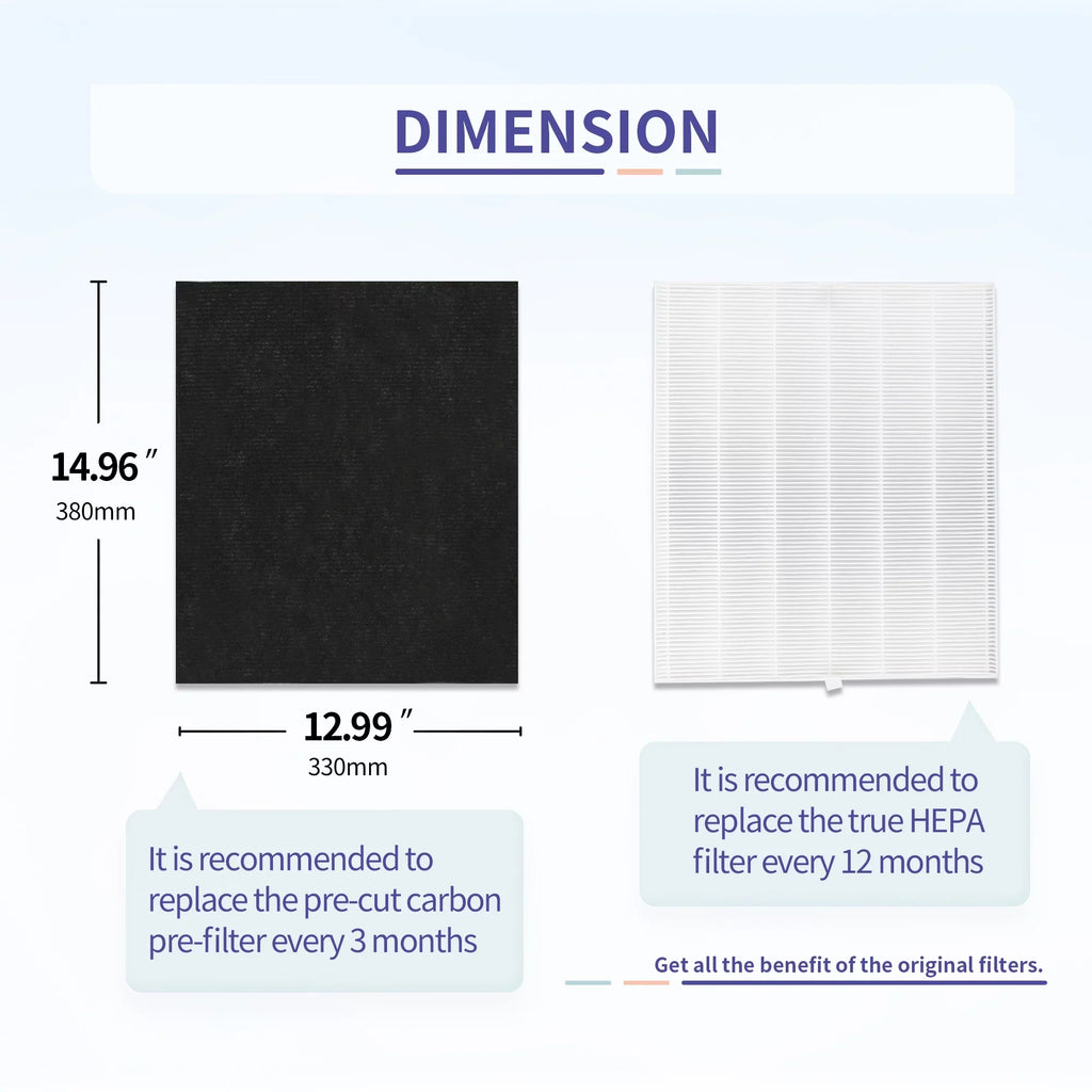 Coway Filter and AP-1512HH Compare Airmega HEPA Coway Part#3304899, Pre-Cut with DAJDAH Compatible 200M to 8 AP-1519P Carbon AP-1512HH 2 + AP-1518R, Purifier Filter | Air AP-1512HH-FP