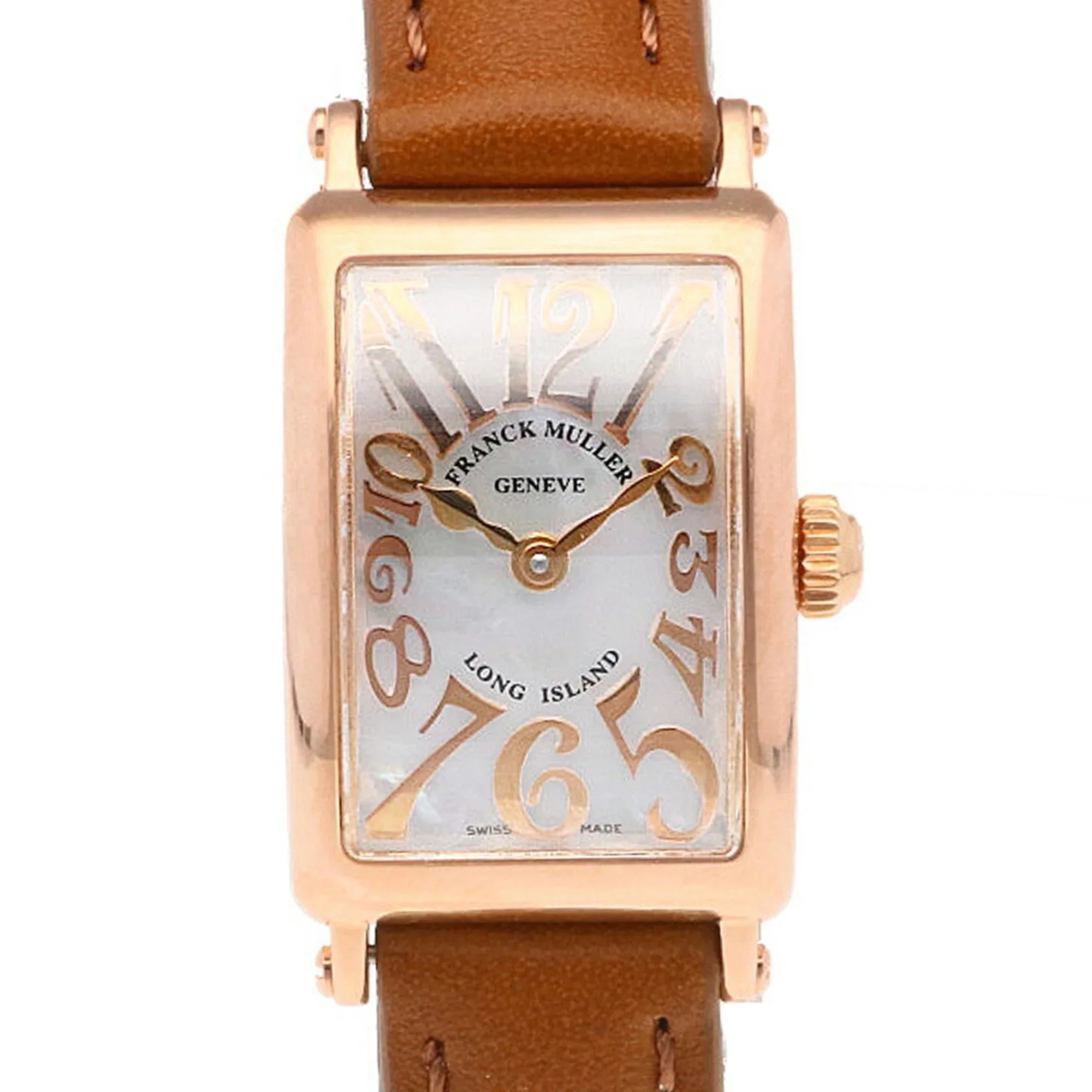 FRANCK K18PG 802 (Good) Ladies Pre-Owned Muller Island MOP2 Long Watch MULLER Franck