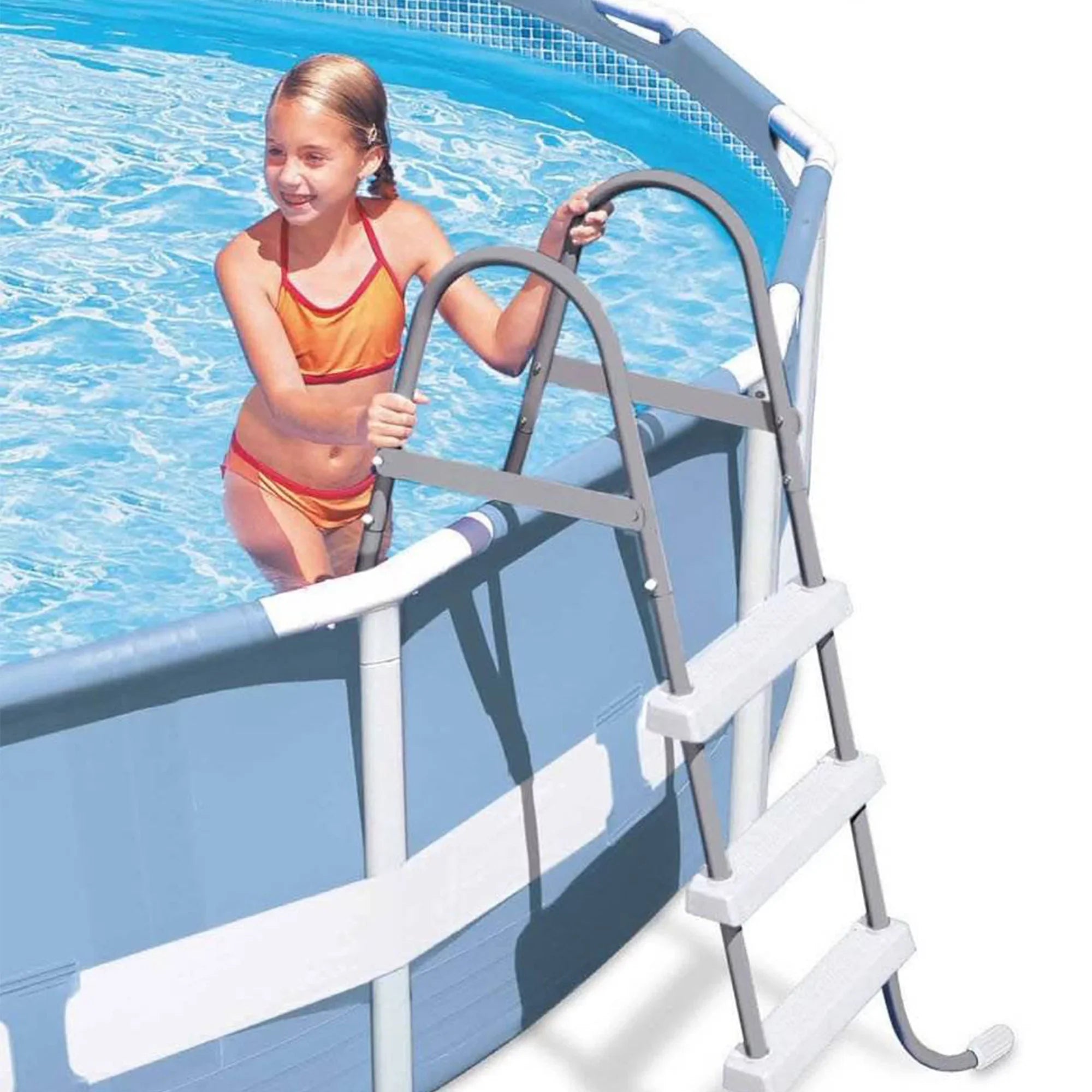 Intex Above 42-Inch Mat Ladder Ladder Pool Protective Frame Steel Pool + Ground