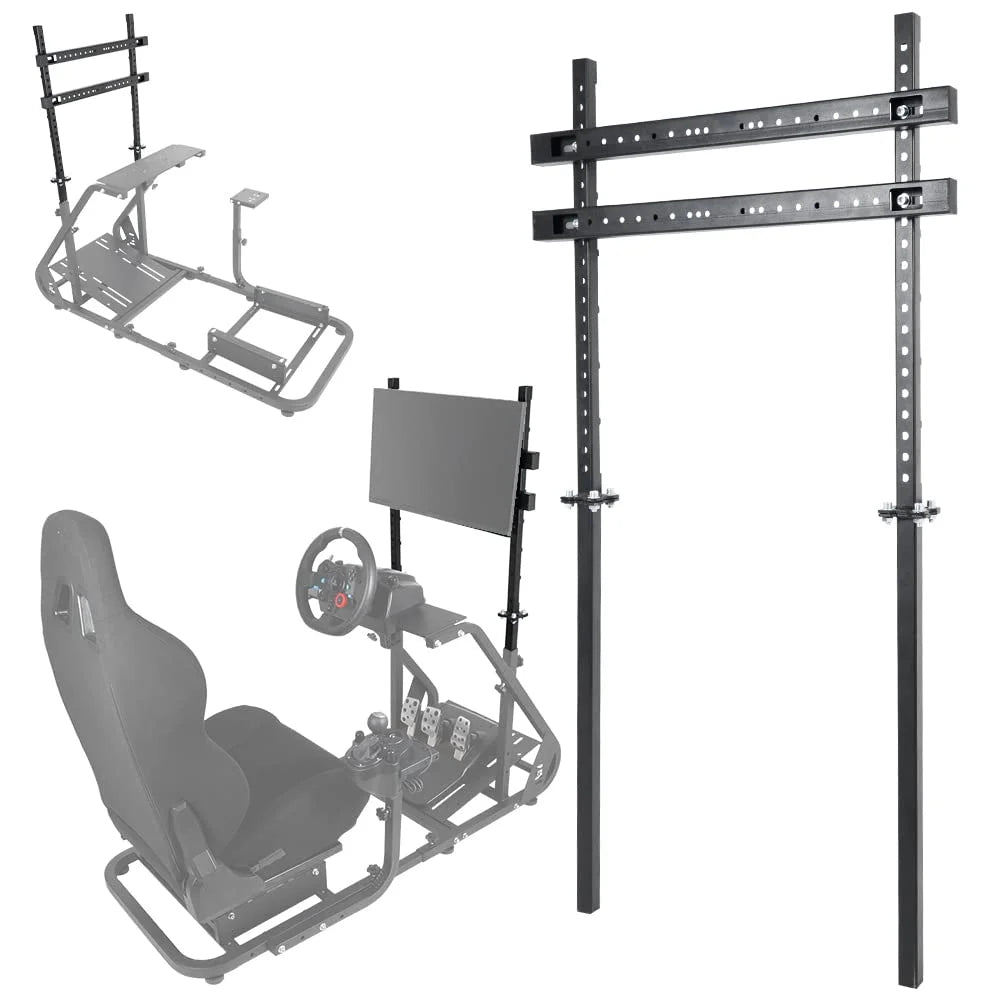 Frame Simulator Stand TV Stand Frame fit Adjustable Cockpit Cockpit Monitor Thrustmaster,Fanatec, Logitech Bracket Seat G27 G25 G923, Cockpit Display G29 Racing for G920 Racing FEIRO Without for
