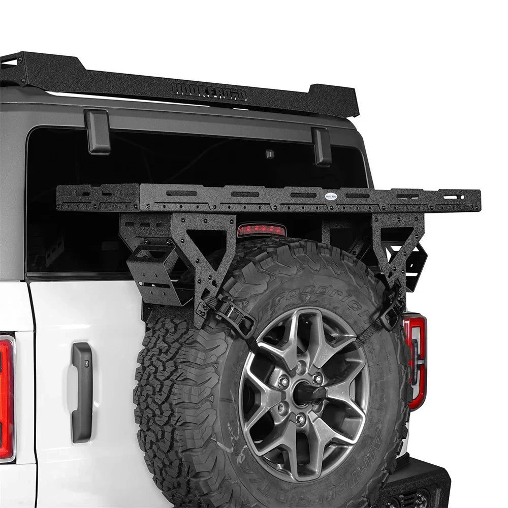 YJ Jeep Spare Wrangler Road JL 1976-2024 Bronco Tire Fit Basket Utility RV Ford Hooke TJ JK