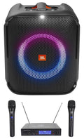 Portable LED+Wireless Party Speaker w Mics Compact JBL Partybox Encore Essential