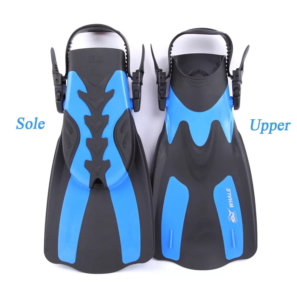 for and Perfect Adjustable Swim Fins WHALE Snorkeling Heel Water