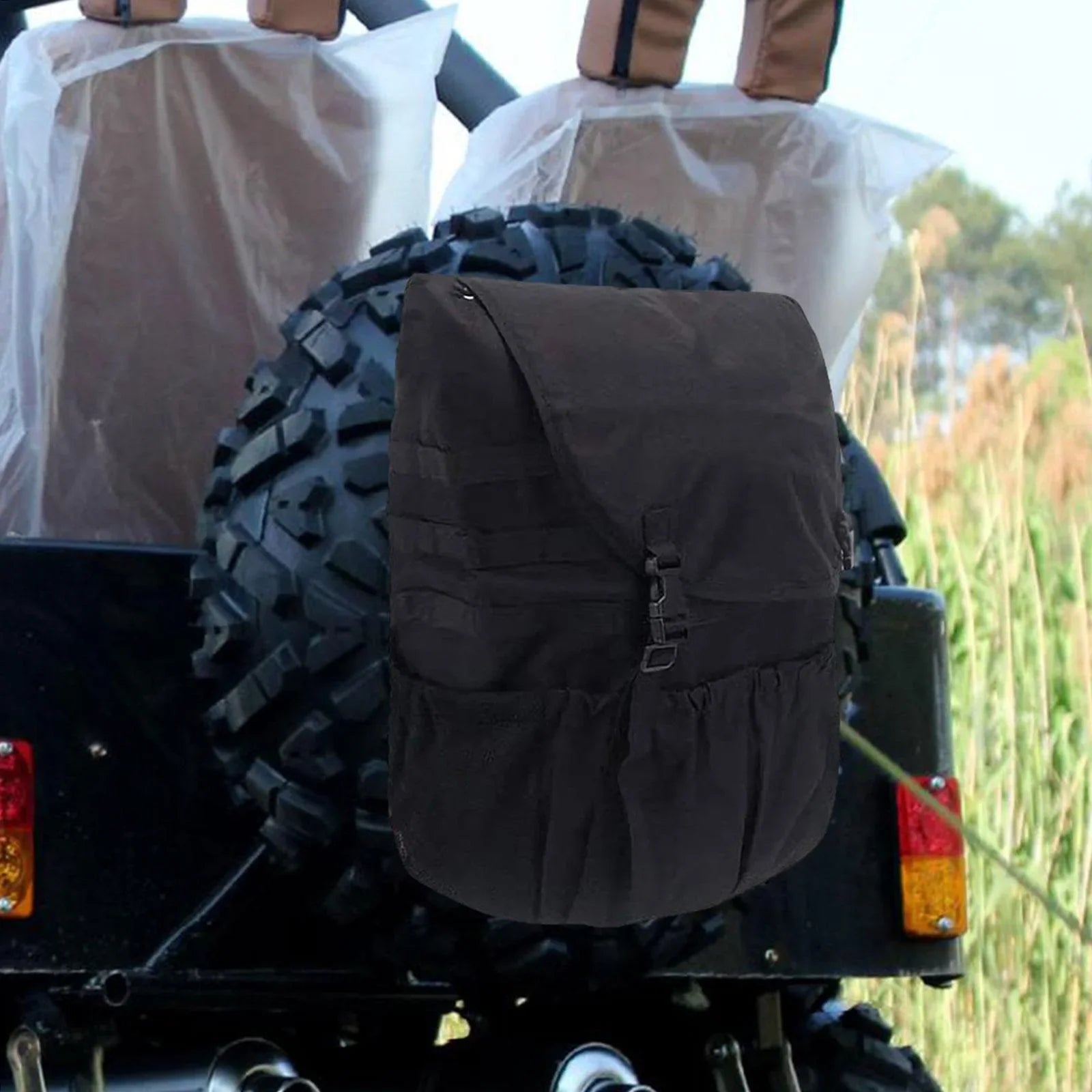Large Storage Tire SUV Equipment UTV Holder Organizer Cargo Trash Backpack Capacity Car Bag Bag Spare for