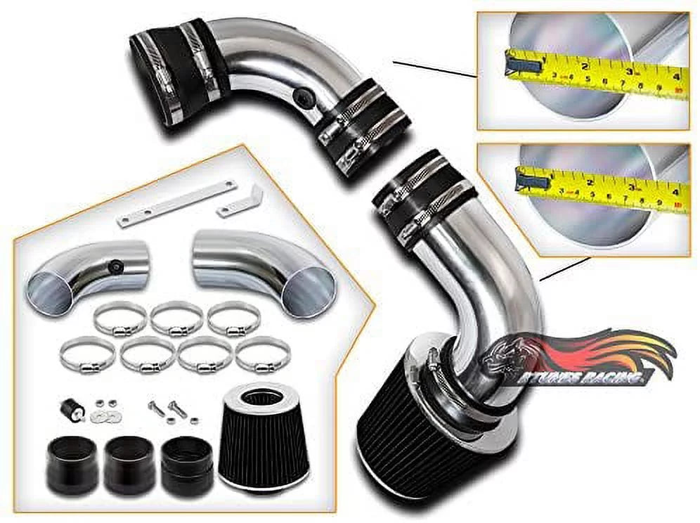 Sonoma/Jimmy / Hombre + Rtunes BLACK GMC 4.3L Air / / Blazer Isuzu Intake Racing Oldsmobile Cold Chevy For Kit Combo S10 Compatible 4.3L / 97-00 Bravada Filter 96-05 96-05 96-01 4.3L