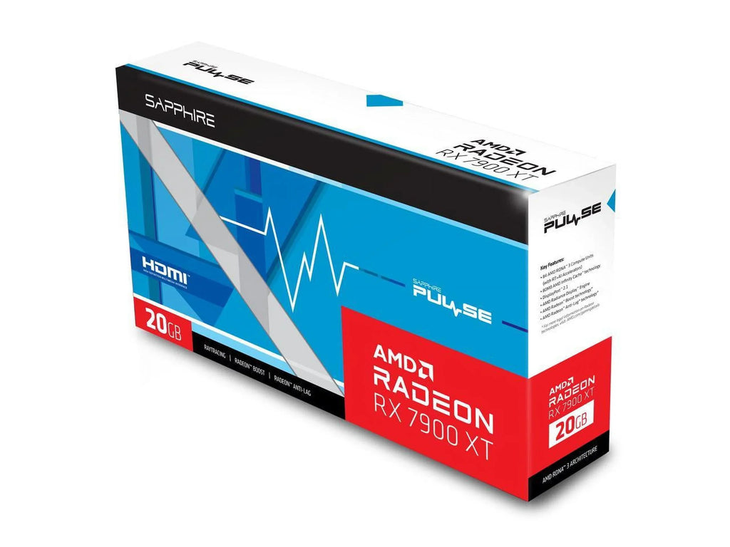 PCI 7900 GDDR6 PULSE ATX XT 20GB SAPPHIRE RX 11323-02-20G Express Card 4.0 Video Radeon x16