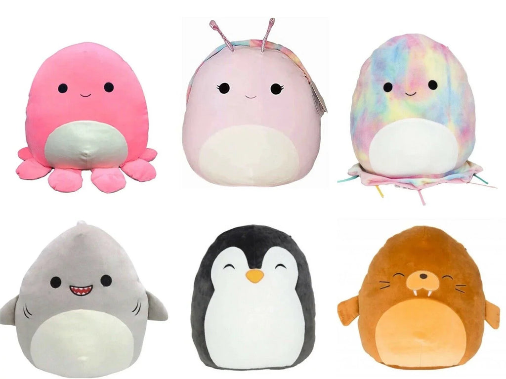 Kellytoy 5" 6 Set Toy Piece Squishmallow Plush #A Series Sea-Life