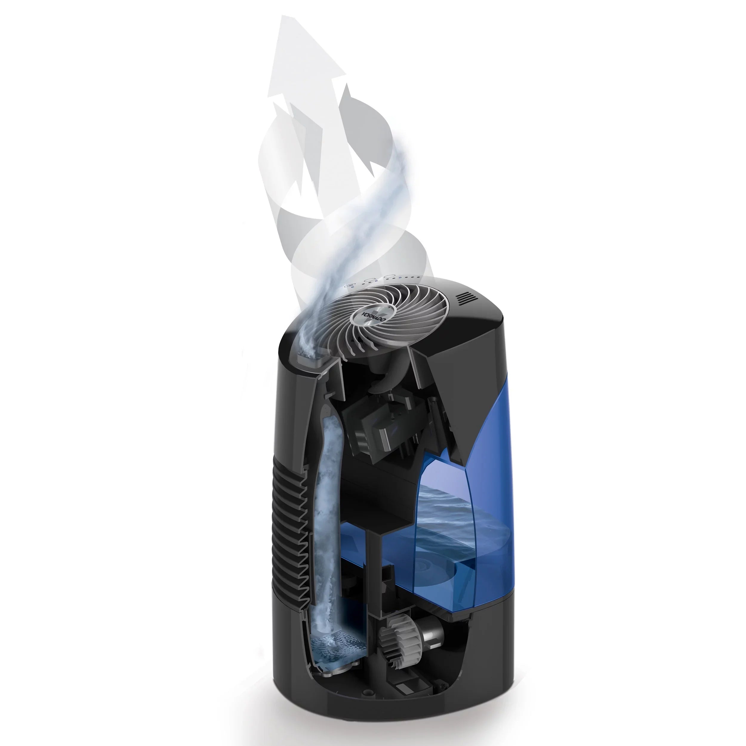 New Whole 3 and Room Black Ultrasonic Humidifier, Blue, Ultra Vornado