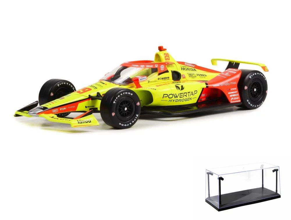 1/18 11156 DeFrancesco IndyCar, Devlin w/LED - Case Scale Diecast 2022 Car Diecast Display - Car #29 - NTT Greenlight