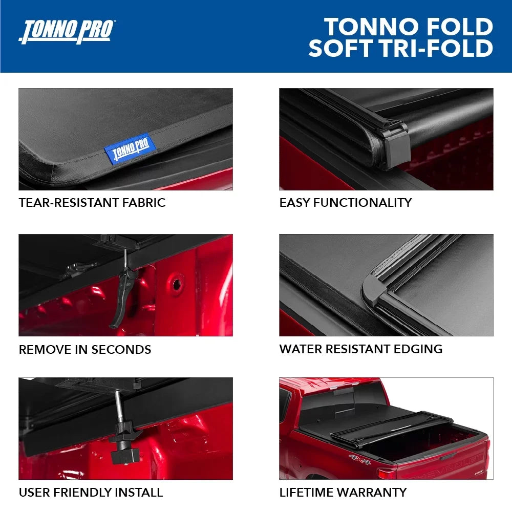 Tonneau | 2015 Folding 42-600 - (60") Truck Soft Bed Tonno Pro Ridgeline 5' Fold, Bed 2006 Tonno Fits | Honda Cover