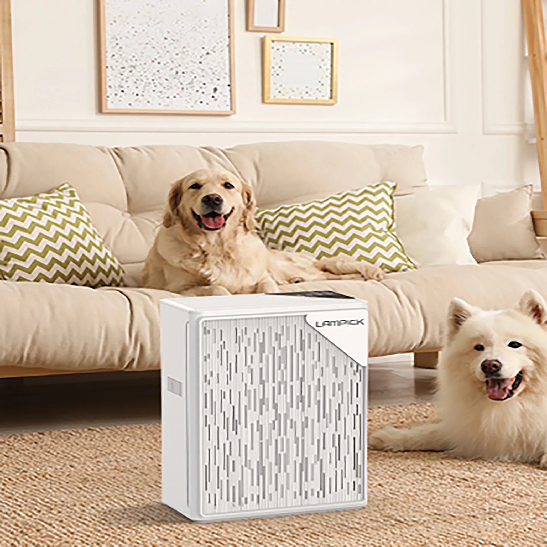 HEPA 99.97% 1076 LAMPICK up Pet Cleaner to Purifier Sq Filter, Air with ft, Remove Smoke Air Hair of