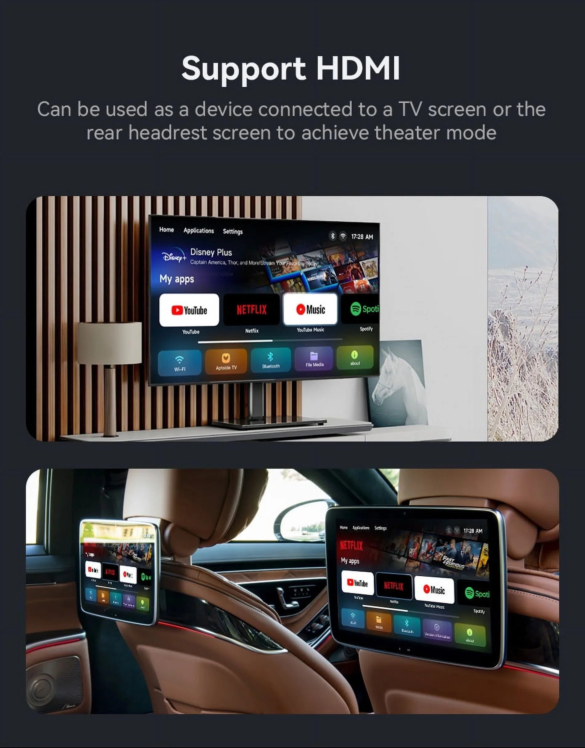 SIM/TF Wired 11, Wireless Netflix YouTube Auto Output，8 Android Magic Cars Carplay AI with Carplay Multimedia Core, Biniz Support Carplay Box HDMI Box Android Factory 2+16G with Video 4G Card,for Box