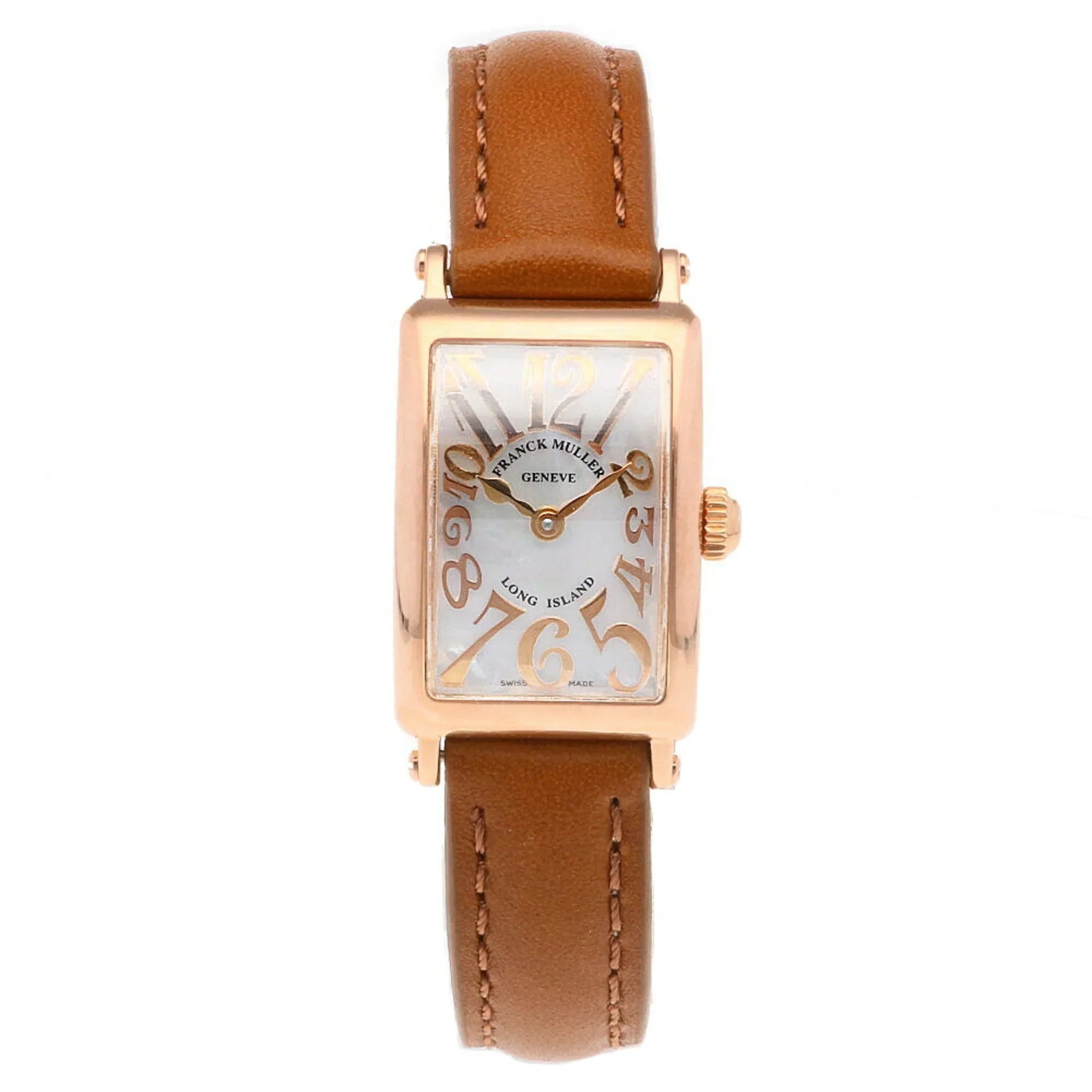 FRANCK K18PG 802 (Good) Ladies Pre-Owned Muller Island MOP2 Long Watch MULLER Franck