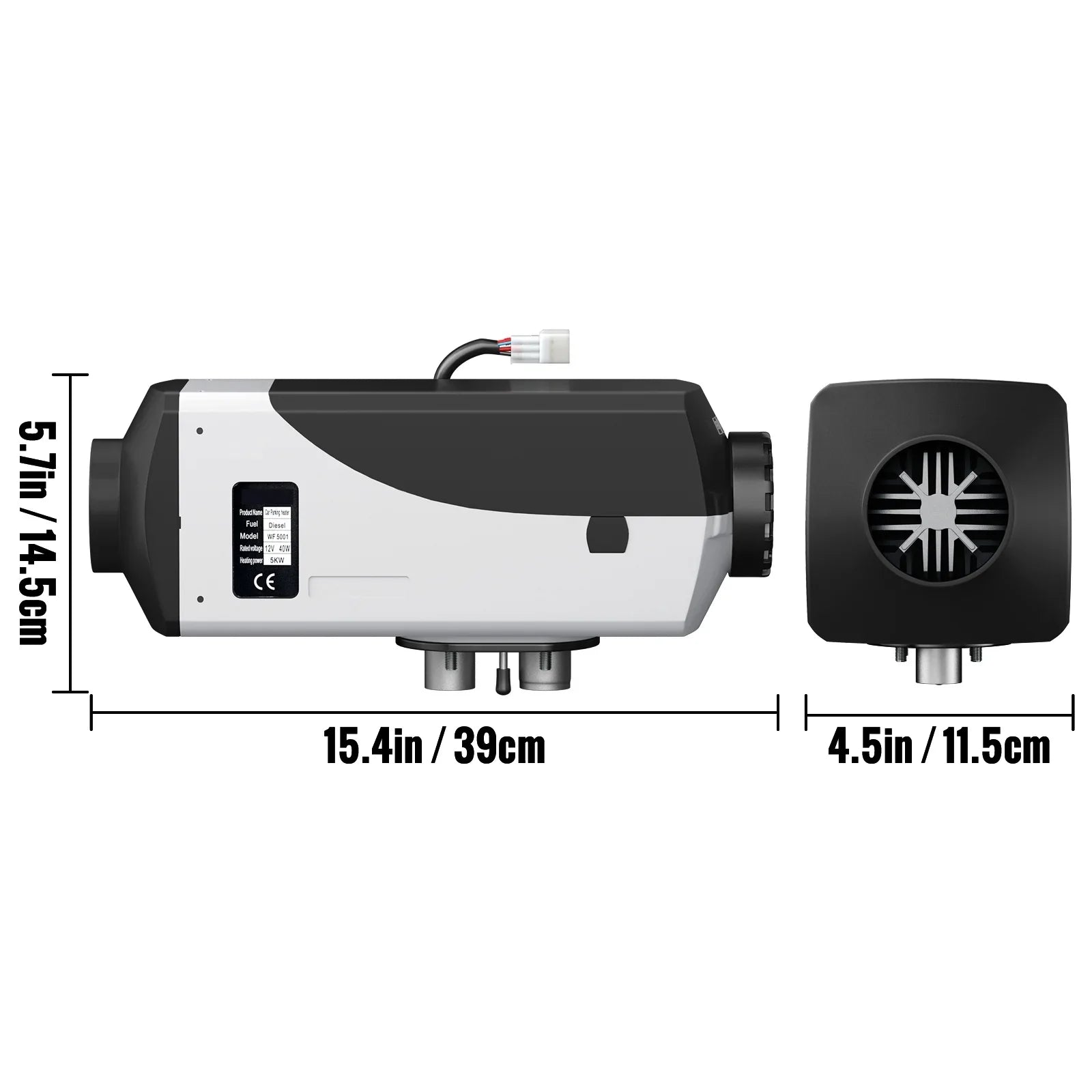 Control and LCD 12V Muffler Trailer and Heater Heater Air Diesel Thermostat 10L Diesel 5KW for Bus SKYSHALO Tank Motorhomes Parking with Boats Heater Remote Diesel RV