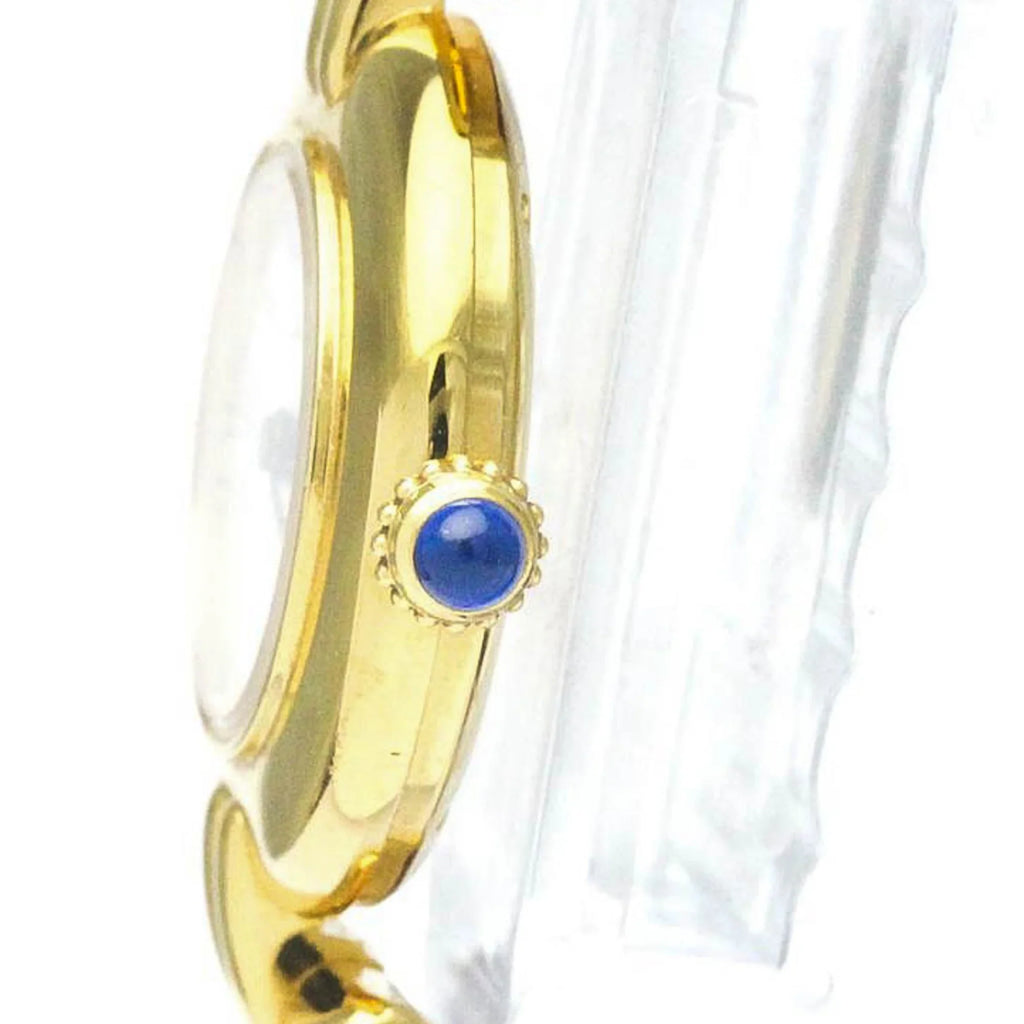 Plated Colisee Watch (Good) Gold Must BF568960 Leather Quartz Pre-Owned CARTIER Ladies
