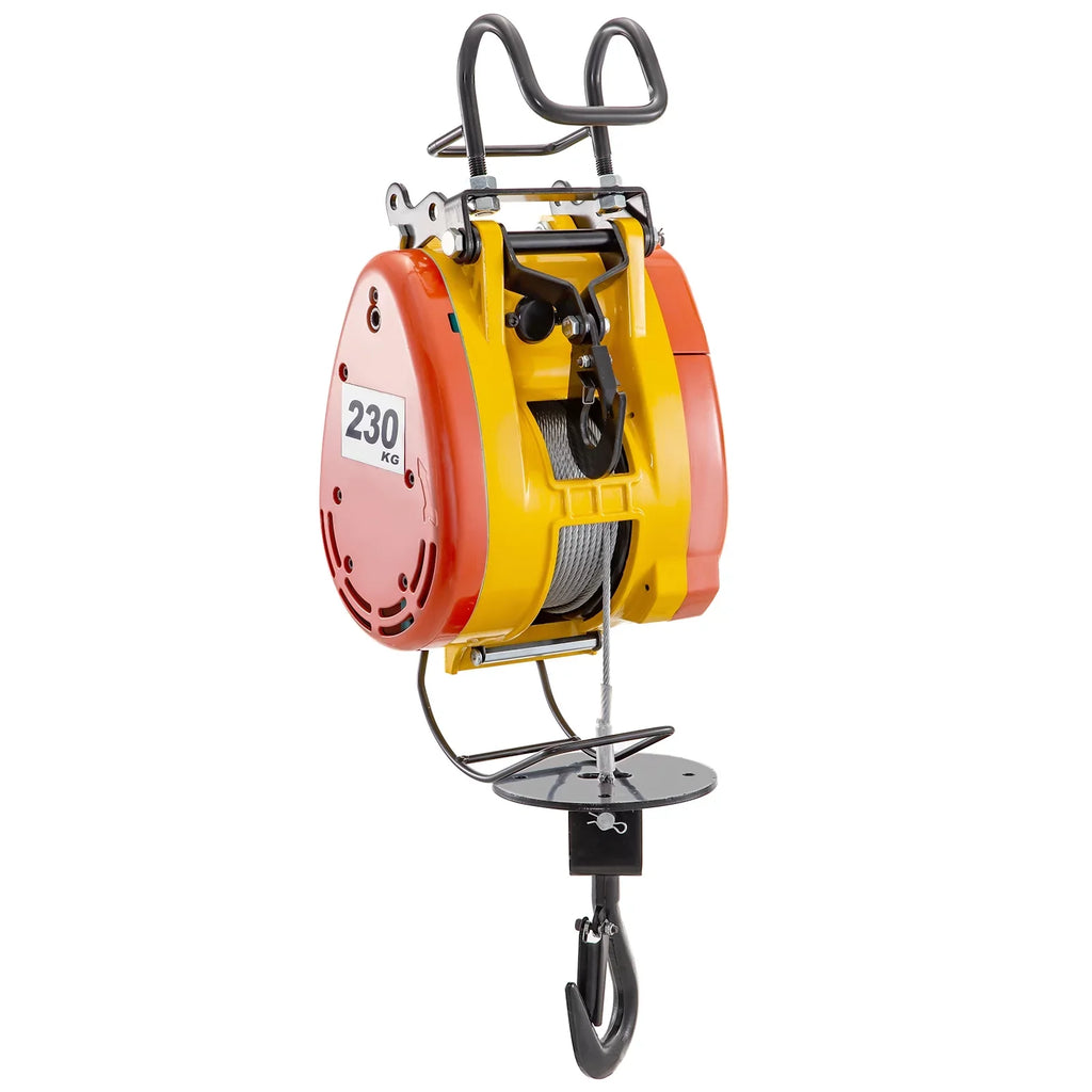 1 Trolley Pulley Control VEVOR with Electric 98ft/30m System 230kg Wire Steel Phase Rope Crane Electric Capacity Lift Length 507lbs Remote 110 Electric Winch Volts Hoist Overhead with