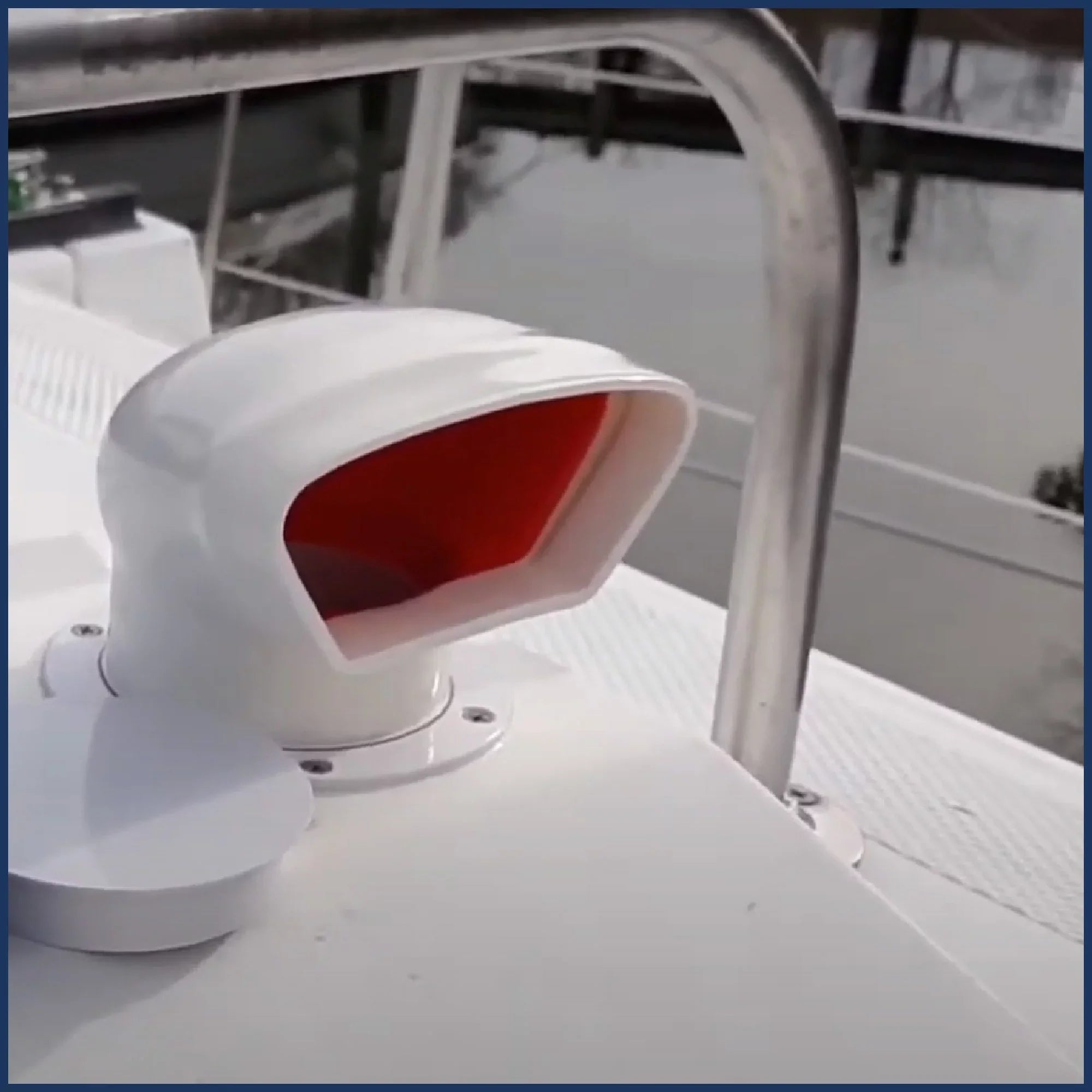 Cabin Profile Cowl Snap-On - Interior, UV-Resistant Vent Intake Pack Deck and 2 FO88-M2 Low Plate or PVC, Red 3-Inch Flexible Oceans Ventilation Five and for Cover, Air with
