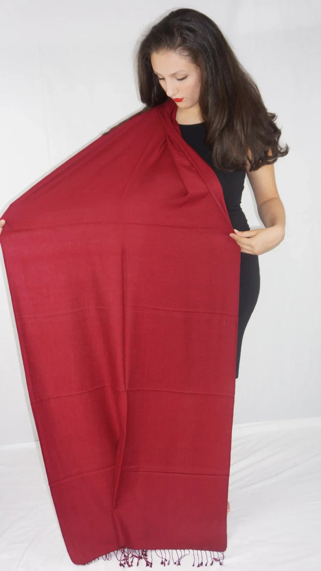 Scarf/Wool/Silk (Wine) Scarf/Pashmina Shawl/Cashmere/Cashmere Scarf/Scarves/Shawl/Shawls/Stole/Wrap/Pashmina