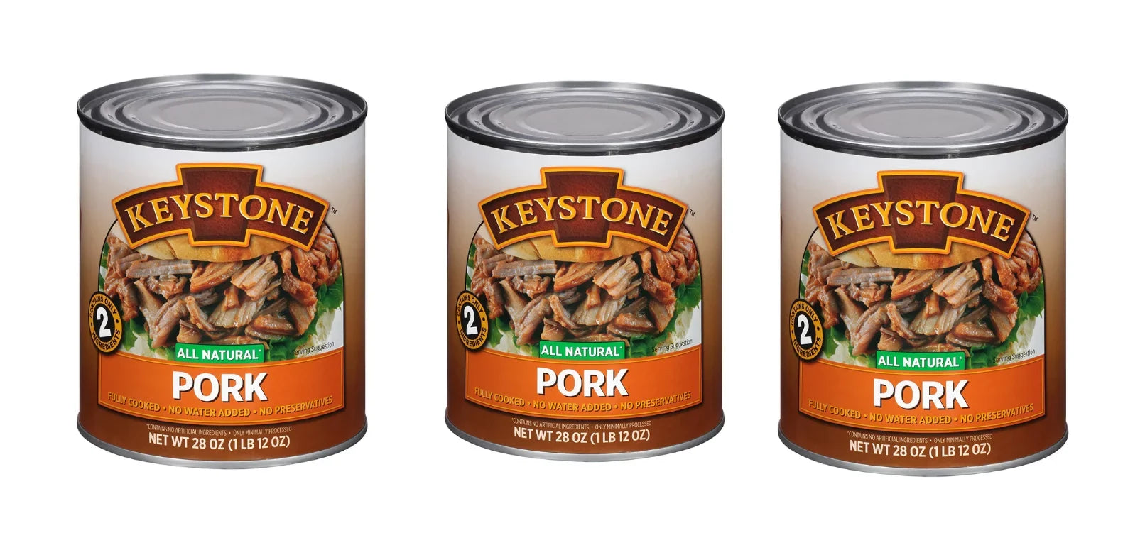Hiking (3 28 Keystone Can Ready For oz ✅ Food Cans Survival to ✅ Natural Pork All Emergency Pack) Camping Eat and Backpacking