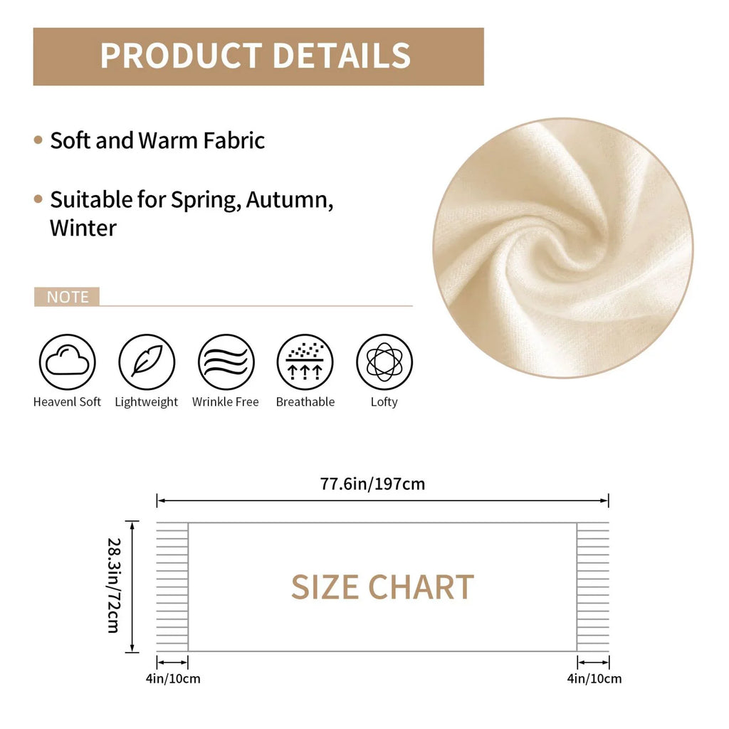 Scarf Women Soft Shawl Gras Large Art Print Winter Elegant Wrap Scarves Bingfone Feel Gifts- Mardi Warm Cashmere For