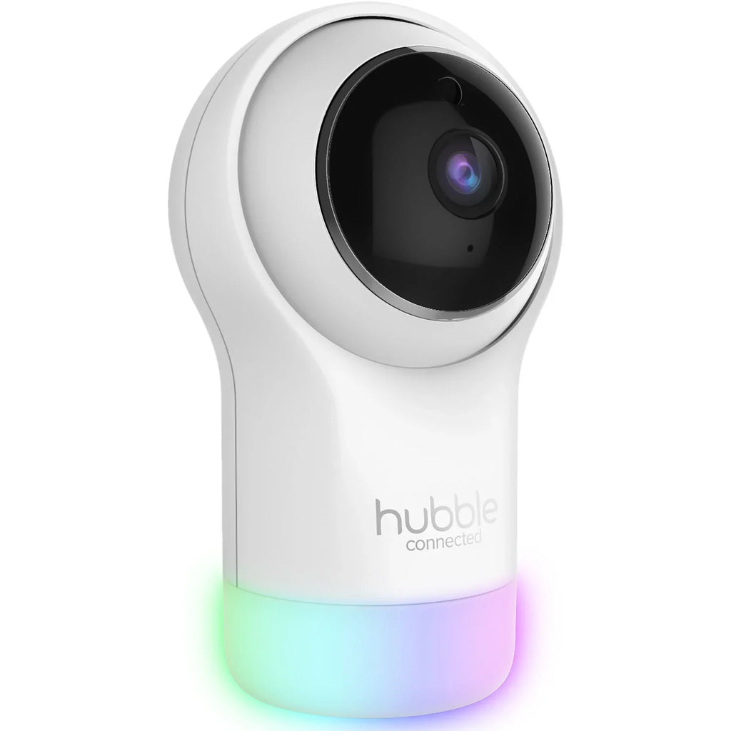 2 HD Connected White Grip with Pal Twin Glow+ in Hubble Cameras, Hubble Nursery Color and Screen,