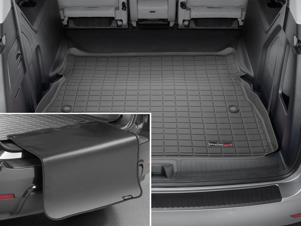 Black Bumper Odyssey Seating Cargo with Bumper 2018-2024 Row Behind WeatherTech With Liner Trunk compatible 2nd Protector with Honda - Protector,