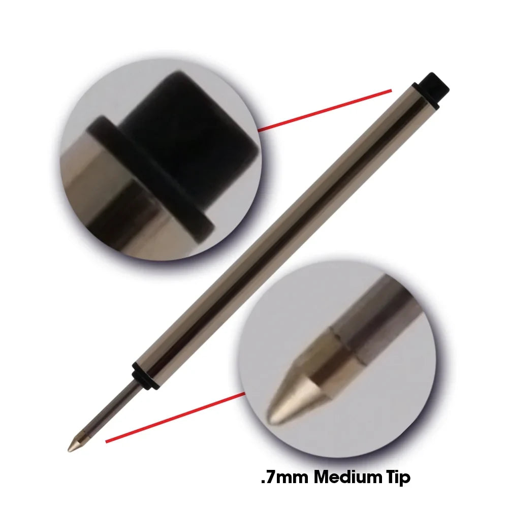 Black Jaymo Pen Capless Replacement 12 Measures Long - / mm Refill for - 113777 3.84 97 in Rollerball Montblanc -