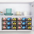 Cans Two-piece Organizer, For Room Countertops Can Stackable 72 Large Pull and Kitchen Suitable Living Capacity, Rack