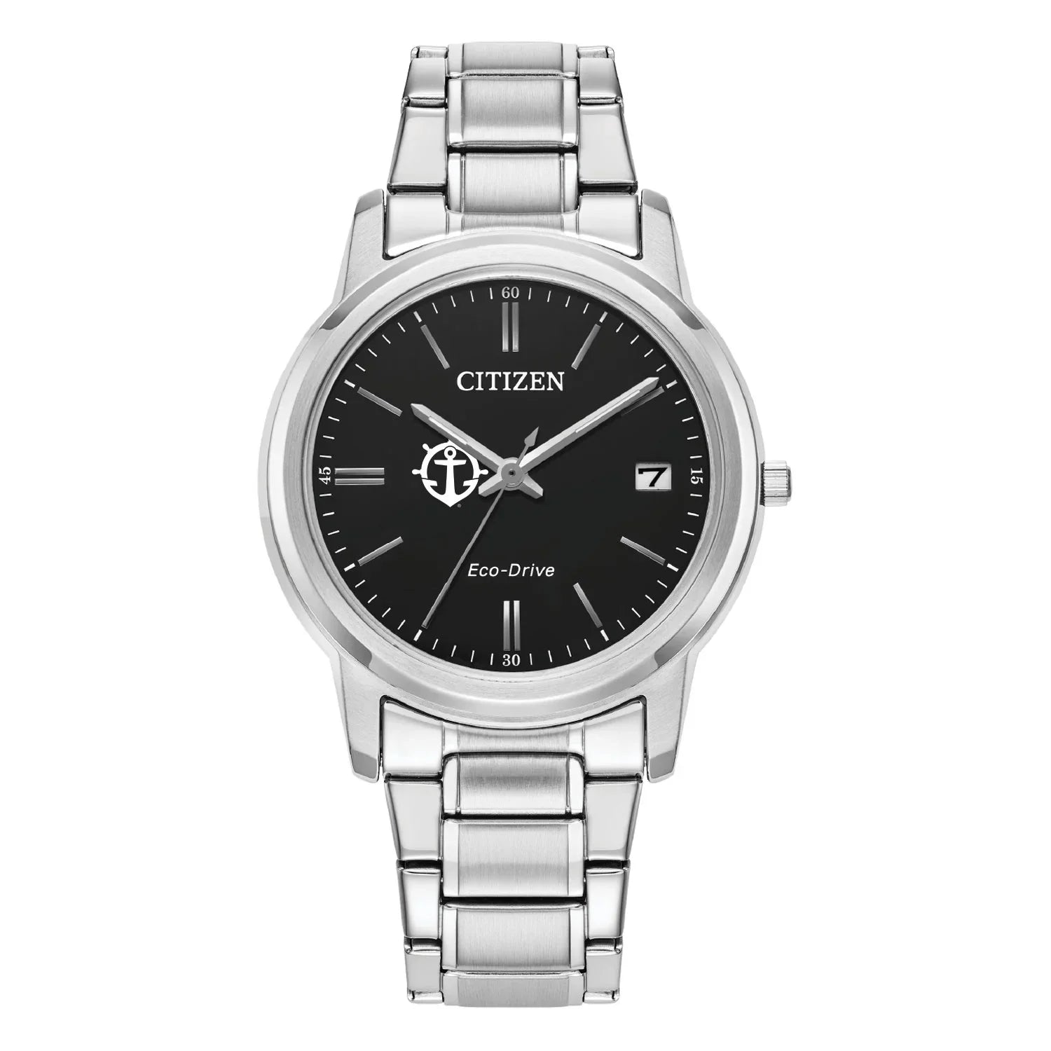 Eco-Drive Citizen Stainless Dial Portland Watch Steel Watch Pilots Women's Black Silver