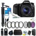 80D DSLR + Lens 18-55mm EOS 64GB Camera with Advanced Kit Expo Canon