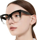 Magnification CHIARI 150 Filter 250 Glasses Women OCCI 0 400 6.0) 300 600 Reader 500 Computer 200 Light Reading 350 100 (Black-Clear, for Blue