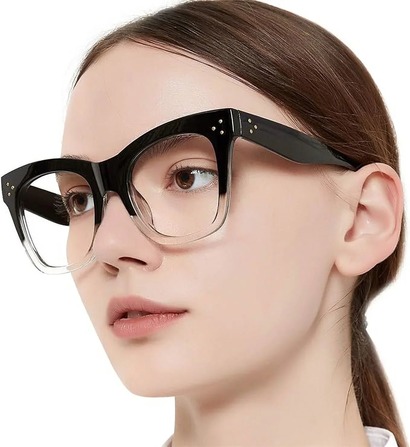 Magnification CHIARI 150 Filter 250 Glasses Women OCCI 0 400 6.0) 300 600 Reader 500 Computer 200 Light Reading 350 100 (Black-Clear, for Blue