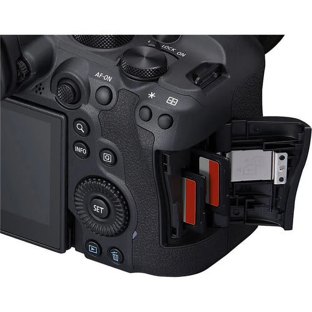 Memory Lens R6 Canon More + Case Mark + Corel II Software LPE6 with Card + Reader f/4-7.1 + + 64GB Charger 24-105mm External Camera EOS Mirrorless Photo Battery (5666C018) Card + +