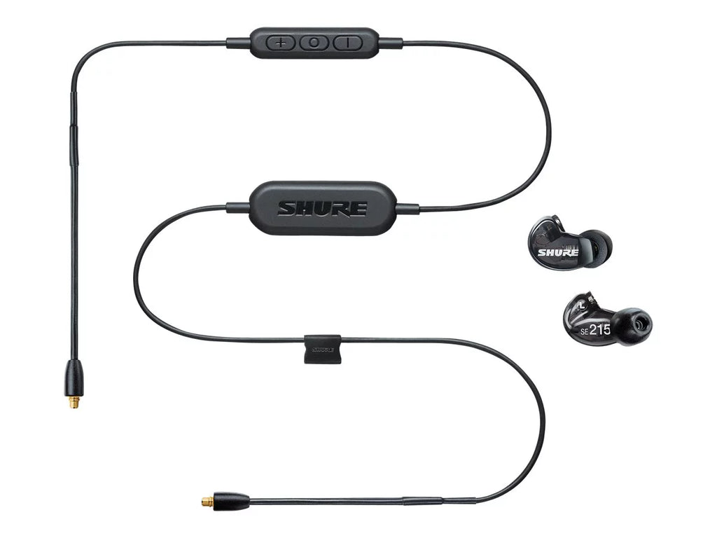 isolating with - Sound mic earphones Bluetooth mount - SE215 - - Wireless - - Isolating black translucent noise in-ear Shure over-the-ear - - wireless