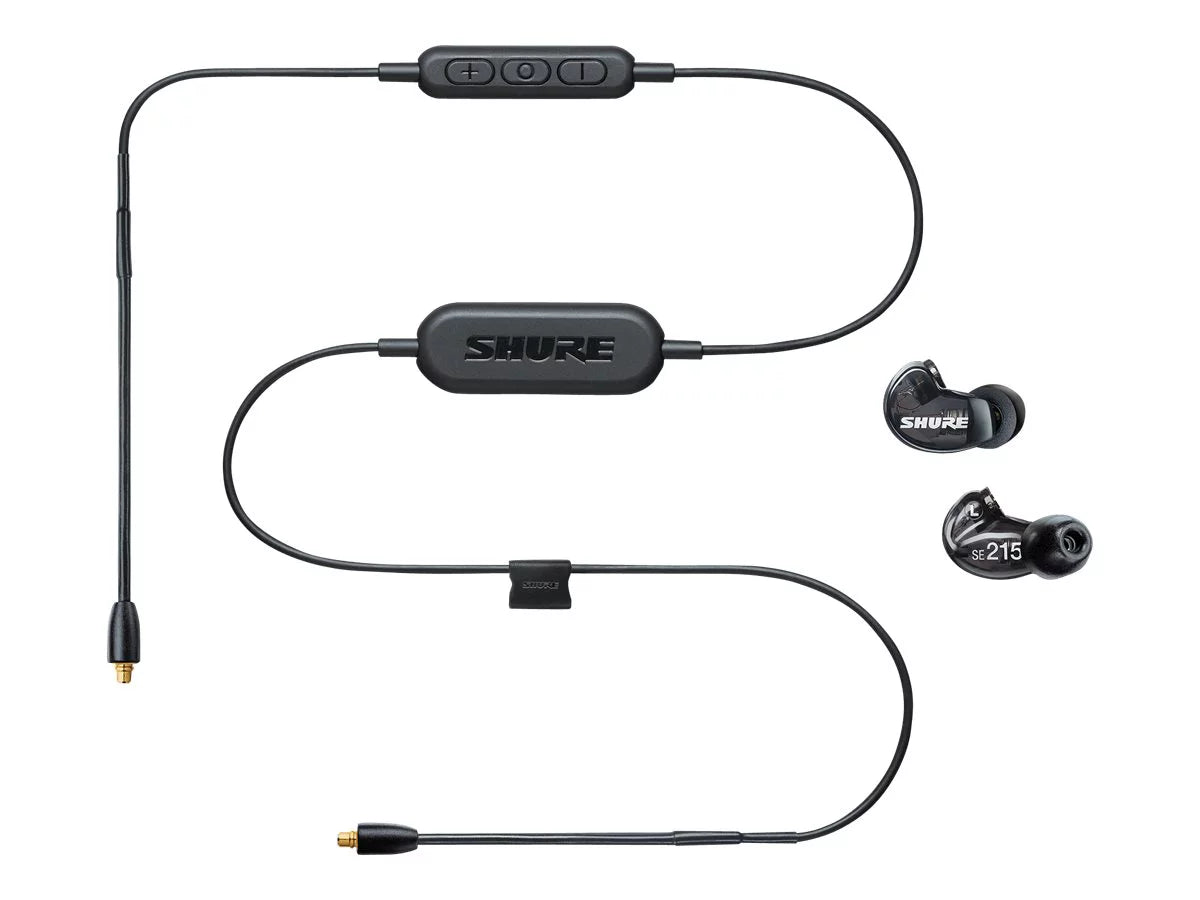 isolating with - Sound mic earphones Bluetooth mount - SE215 - - Wireless - - Isolating black translucent noise in-ear Shure over-the-ear - - wireless