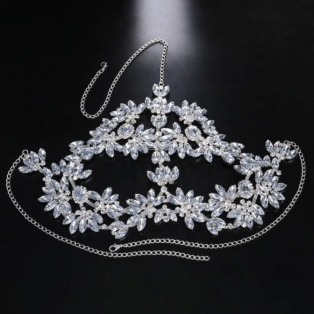 Rhinestone Masks Masquerade Women Face Face for Chain Mask Crystal Mask Halloween