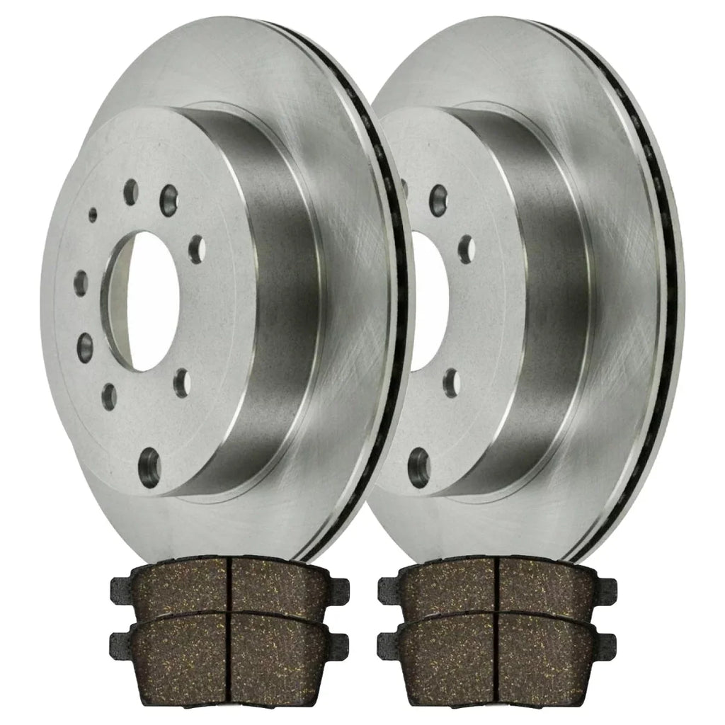 2010 and 2.5L Mazda Ceramic 2009 AWD Driver 2011 2007 Kit 2.3L for Passenger FWD Rotors AutoShack Pads and 2012 Replacement 2008 Brake CX-7 Rear Side