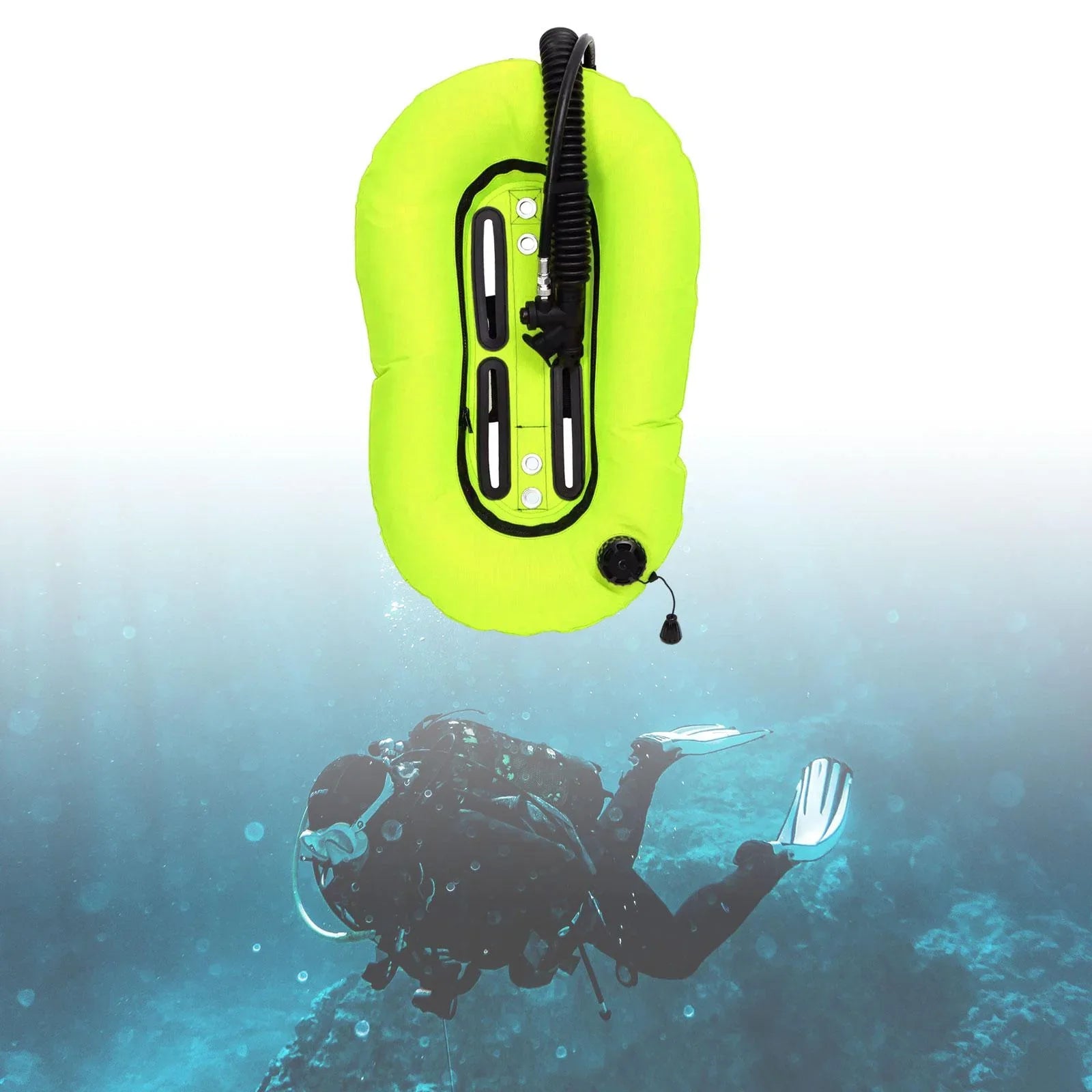 Scuba Wing Yellow Set Compensator,Easy BCD Use,Durability for Buoyancy funtasica Single Diving Diving to Snorkeling Scuba Adult Donut Tank,BCD