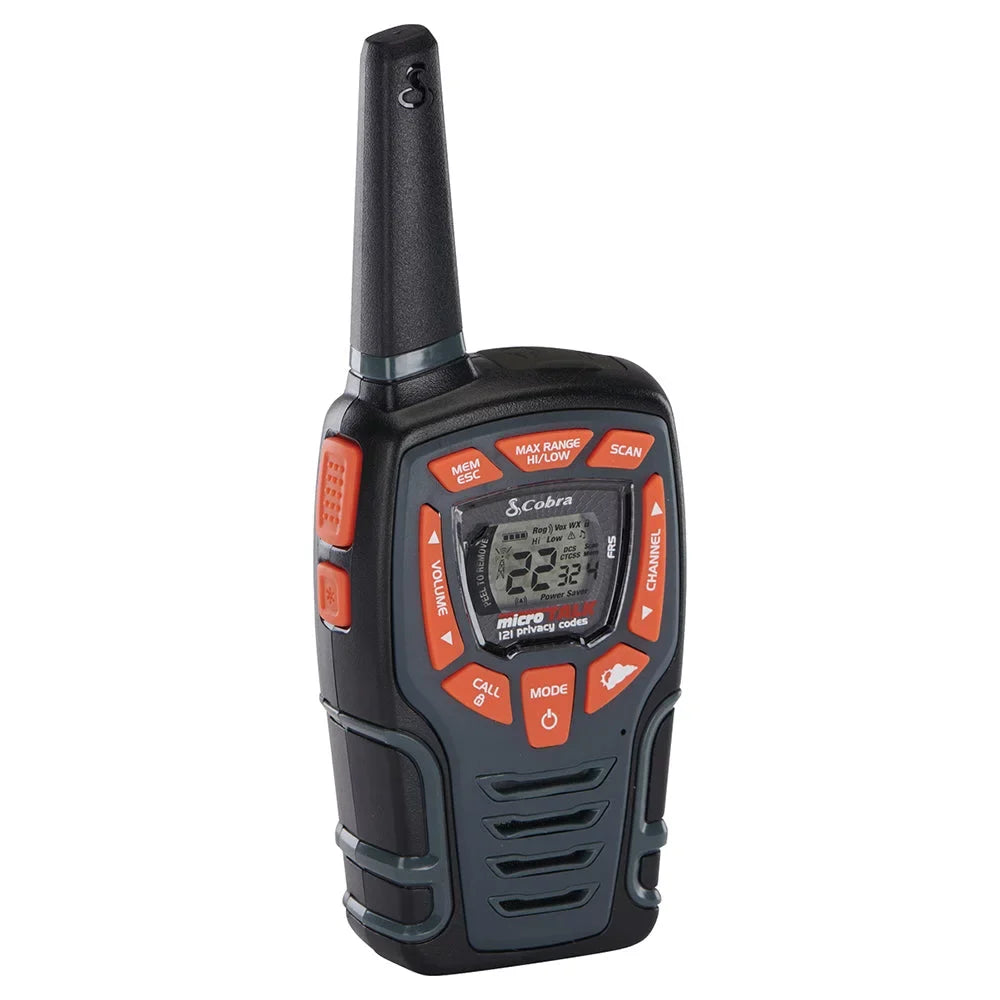 Two-Way Range ACXT545 Long - Radio Talkies Set Rechargeable, 22 28-Mile Channels, Cobra for Adults Walkie Weather-Resistant (2-Pack)