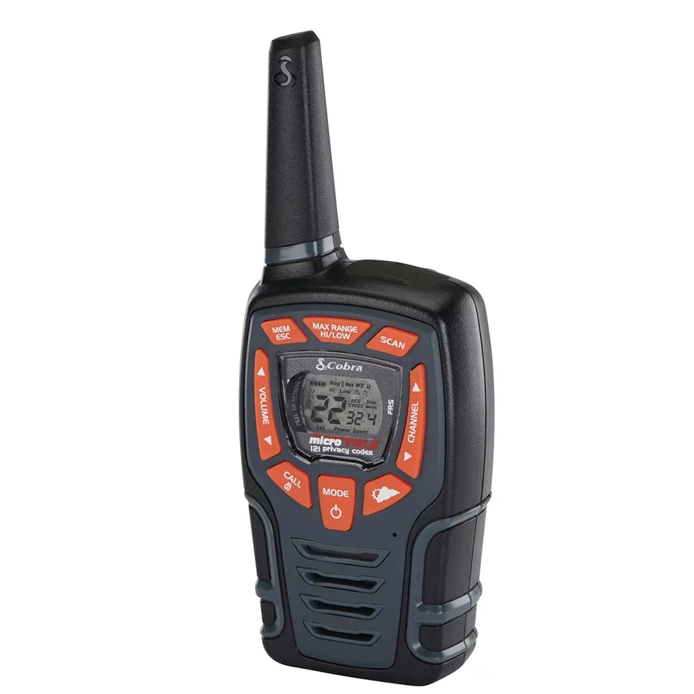 Two-Way Range ACXT545 Long - Radio Talkies Set Rechargeable, 22 28-Mile Channels, Cobra for Adults Walkie Weather-Resistant (2-Pack)