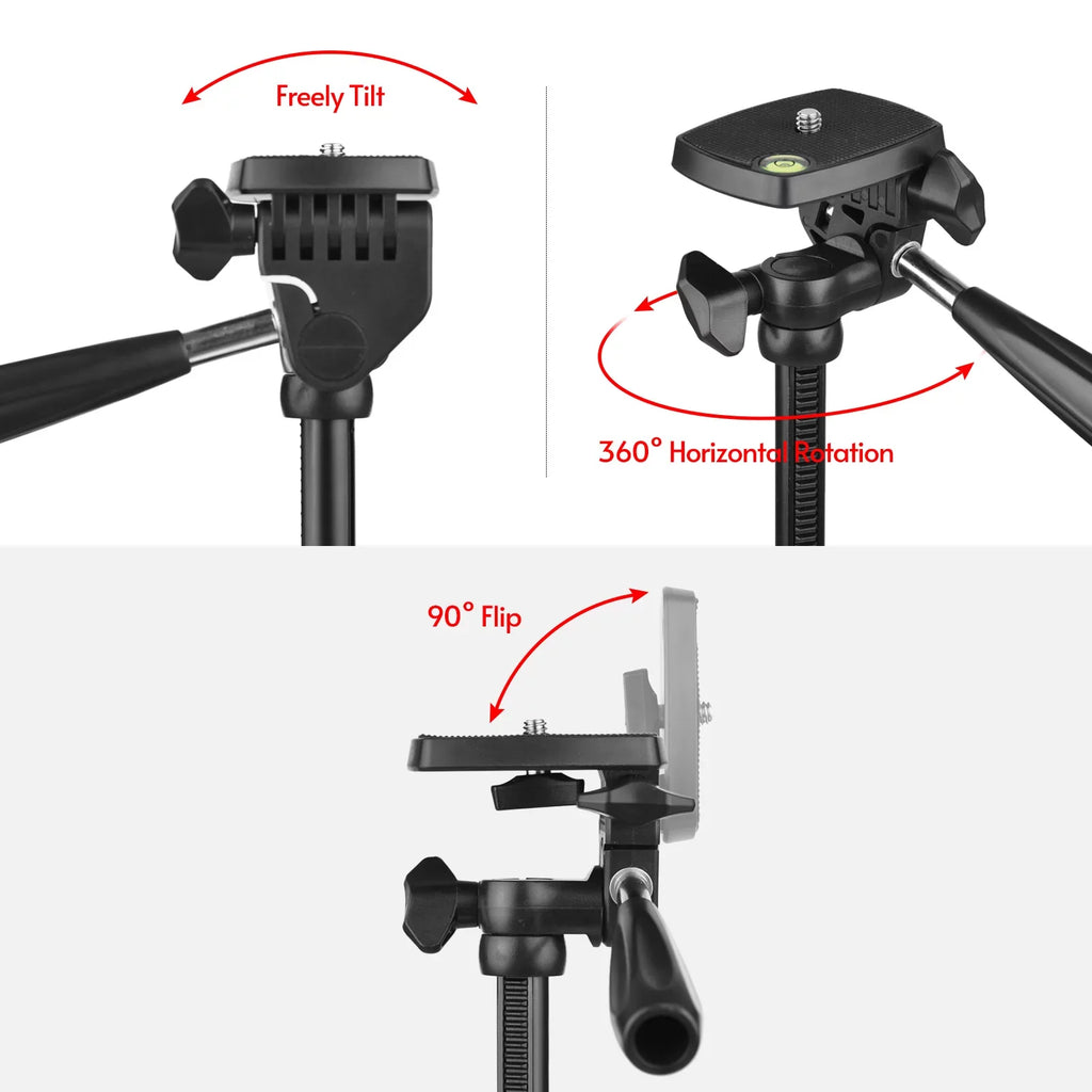 Clip, Microphone, with Light, for Production, Recording, Video - Smartphone Remote Microfilm LED Streaming Vlogging 53-Inch Tripod and and Live Control Includes Kit