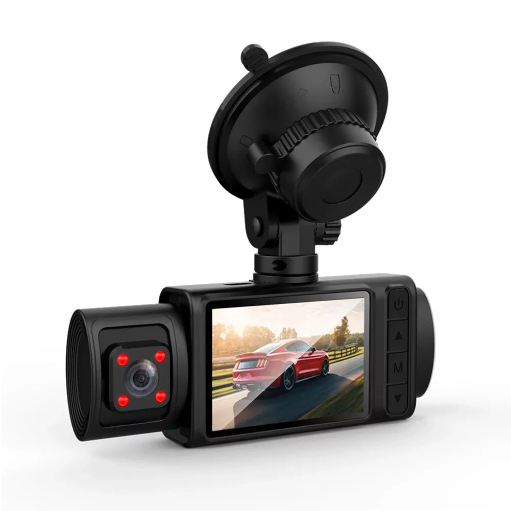 Recorder HD Driving Front 2\\\" Video Camera Dash DVR Lens Car Rear Triple And Cam